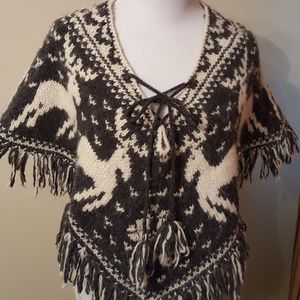 Wool poncho
